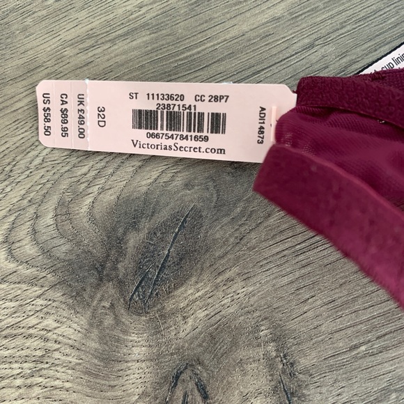 2/$32 VS Dream Angels Crushed Velvet Lined Demi - Picture 5 of 8